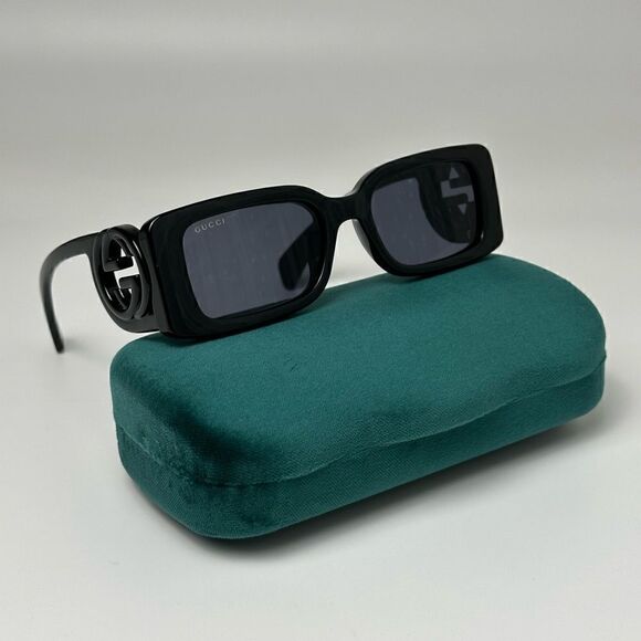 BRAND NEW GUCCI GG1325S 001 Black Grey Women Sunglasses main image 3